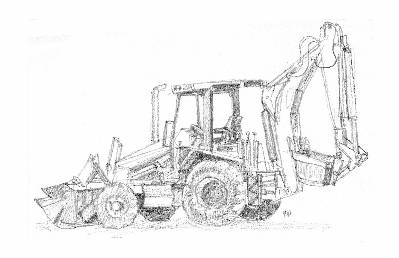 Backhoe Line Drawing - Backhoe Bucket Clipart 20 Free Cliparts ...