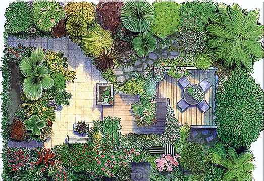 523x358 Urban Backyard Sketch - Backyard Sketch