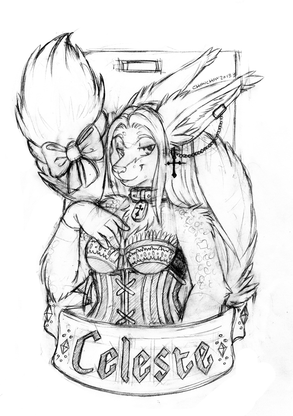 599x850 Celeste Badge Sketch By Chowchow - Badge Sketch