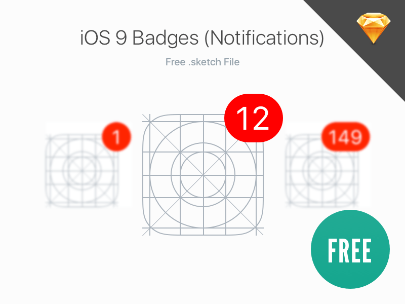 800x600 Ios 9 Badges (Notifications) Freebie - Badge Sketch
