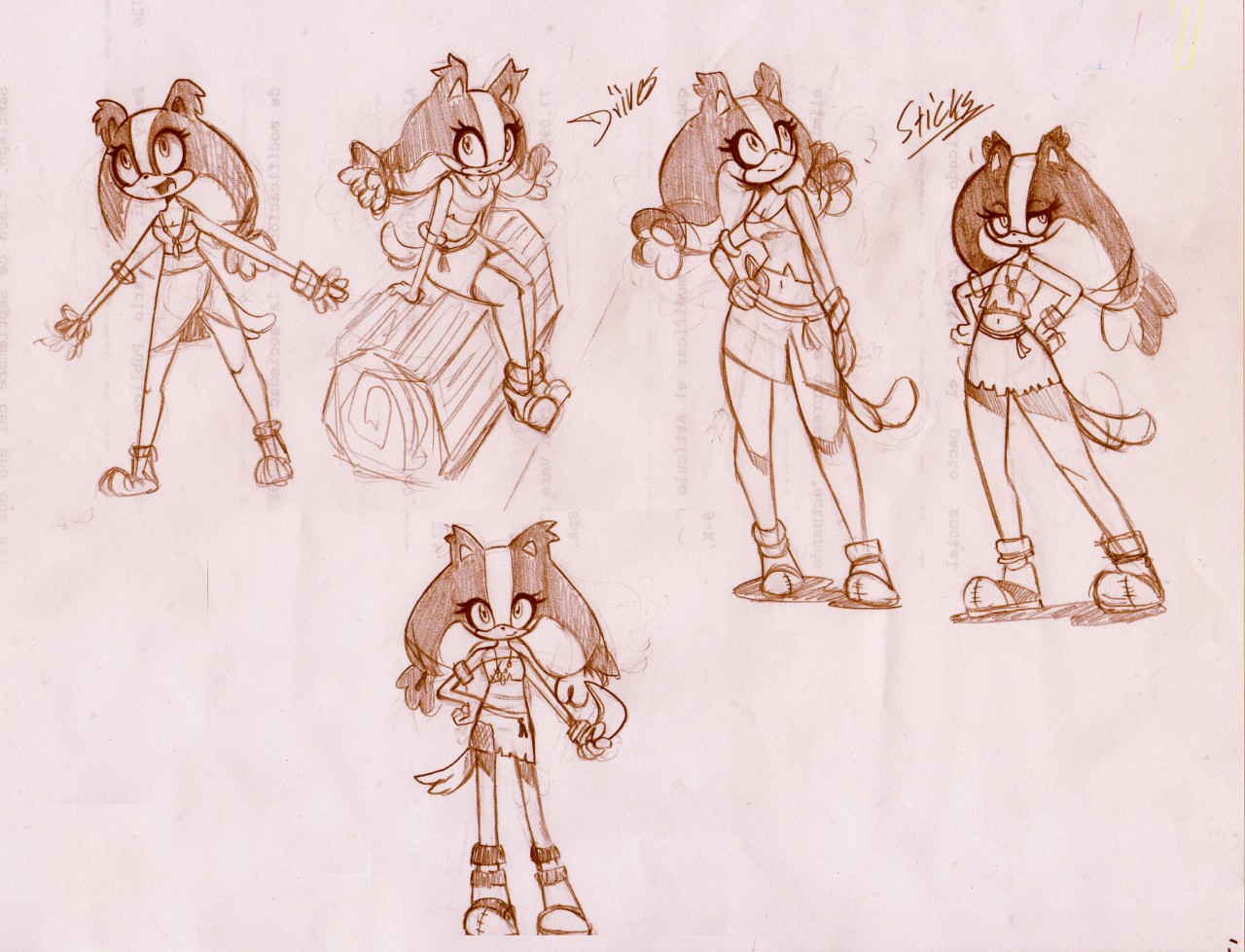 1280x979 Sticks The Badger Sketch By Diives - Badger Sketch