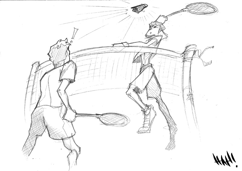 800x565 Badminton Sketch By Hishamabdulhalim - Badminton Sketch