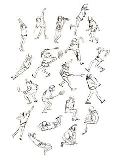 236x319 Draw For Drawing - Badminton Sketch