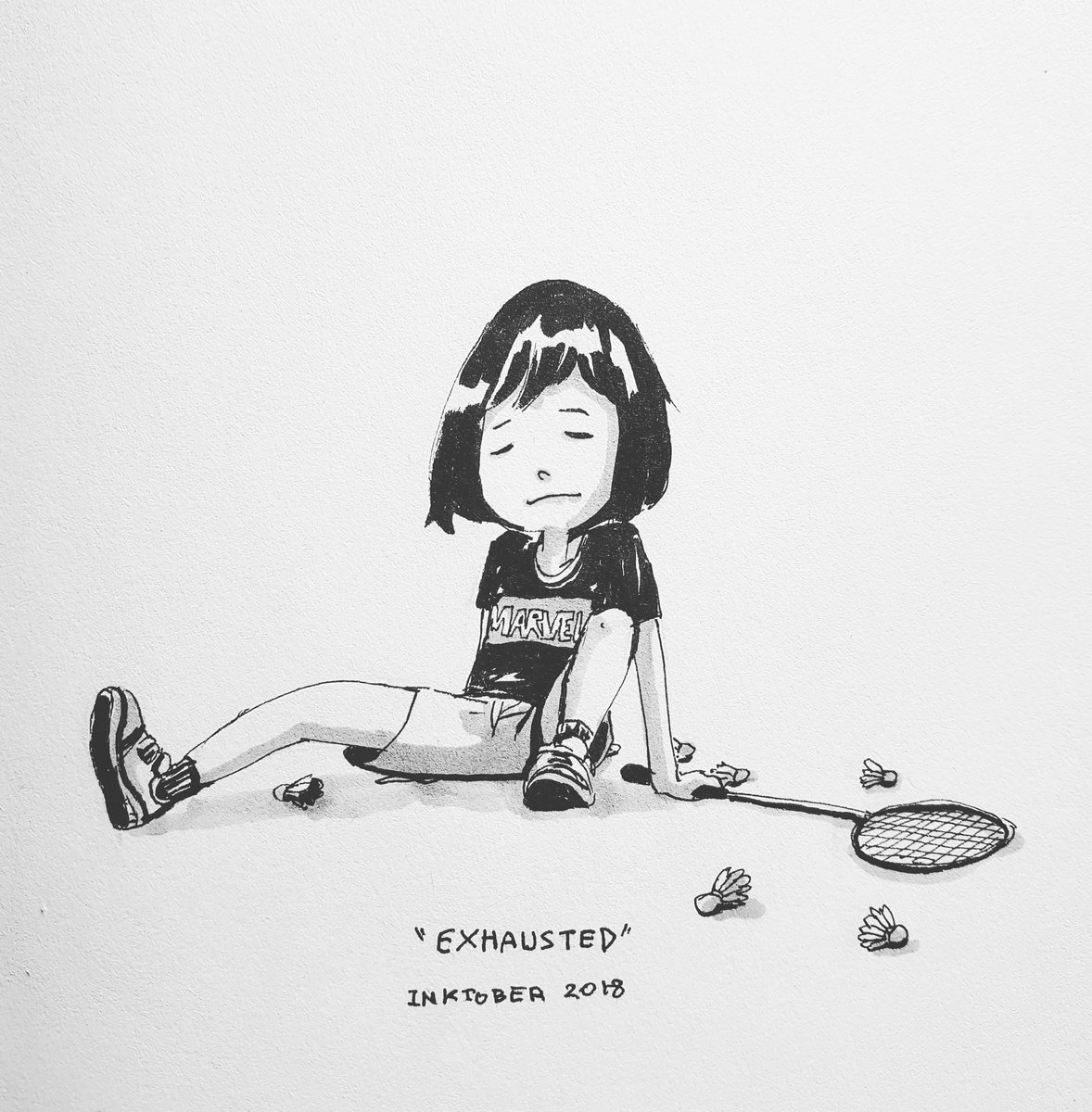 1178x1200 Dongk On Twitter Exhausted Day07 - Badminton Sketch