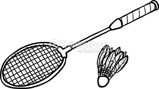 553x310 Collection Of Badminton Equipment Drawing High Quality, Free - Badminton Sketch