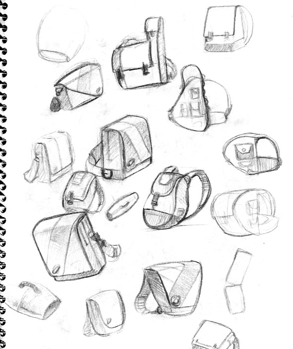590x701 Usw Early Bag Concept Sketches - Bag Sketch