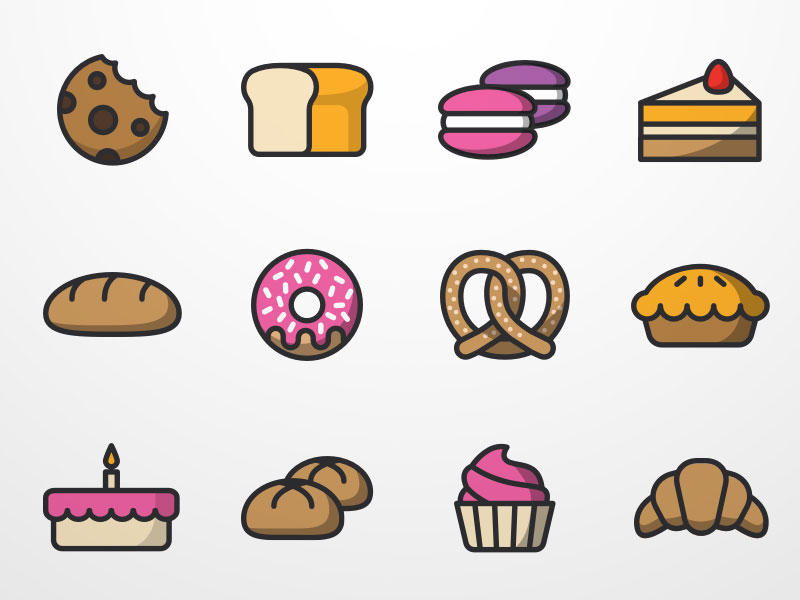 800x600 Bakery Icon Set Sketch Freebie - Bakery Sketch