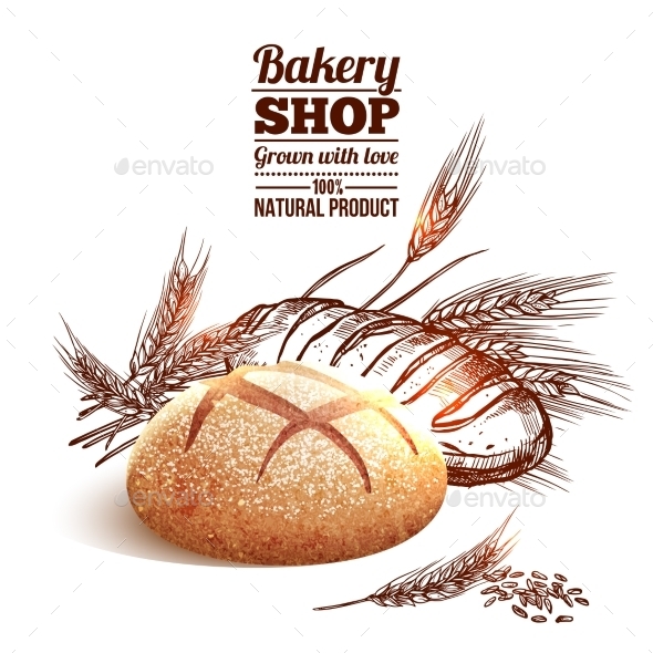 590x590 Bakery Sketch Concept By Macrovector Graphicriver - Bakery Sketch