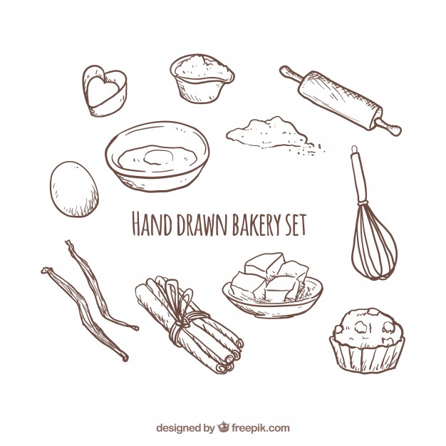 626x626 Baking Vectors, Photos And Psd Files Free Download - Bakery Sketch