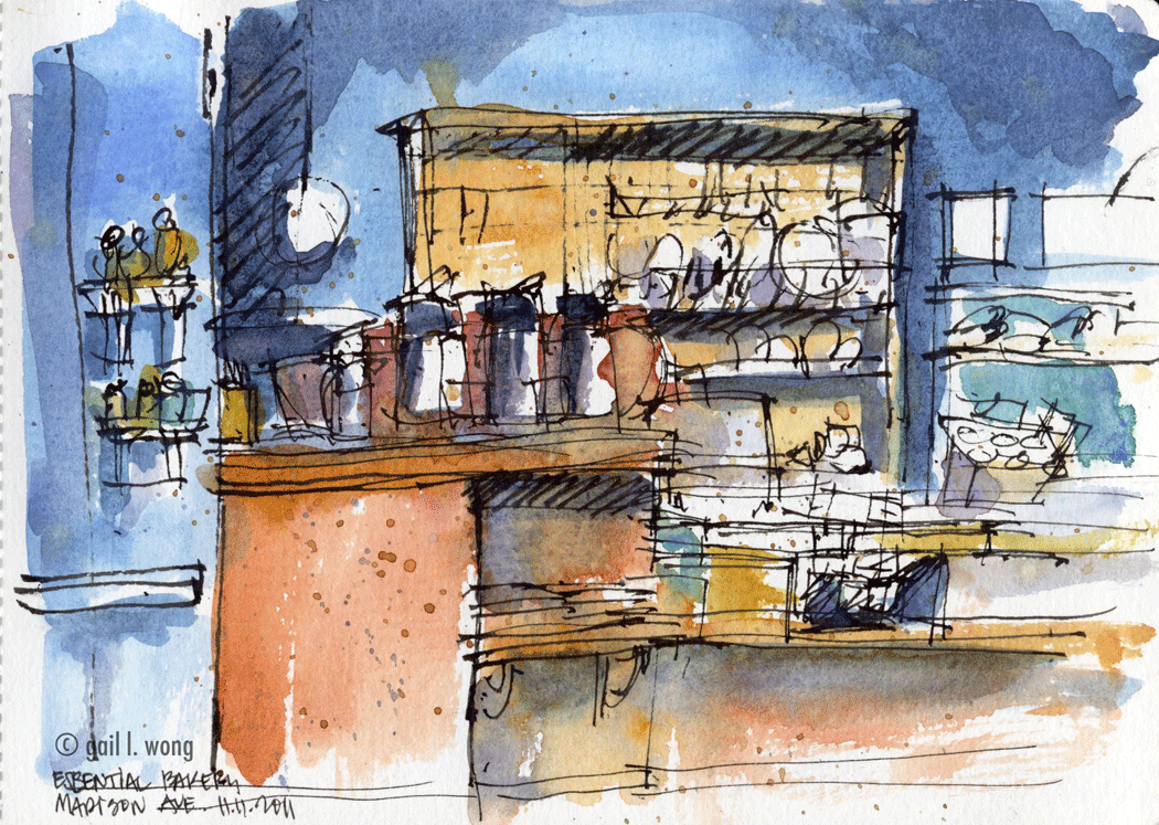 1050x747 Glwsketchworks Sketch From Essential Bakery On East Madison - Bakery Sketch