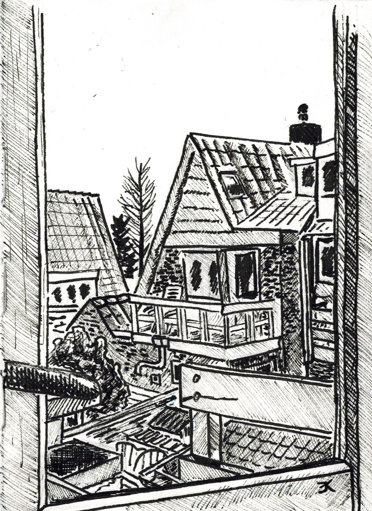 1208x1659 Edwardsdailydrawing - Balcony Sketch