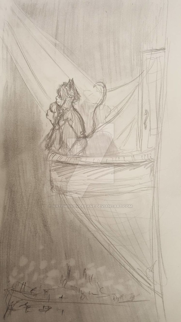 600x1067 On A Balcony Sketch By Artemissilverbane - Balcony Sketch