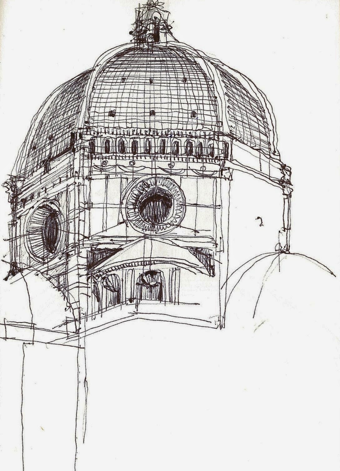 1088x1505 Lines On Paper Sketch 1730 - Balcony Sketch