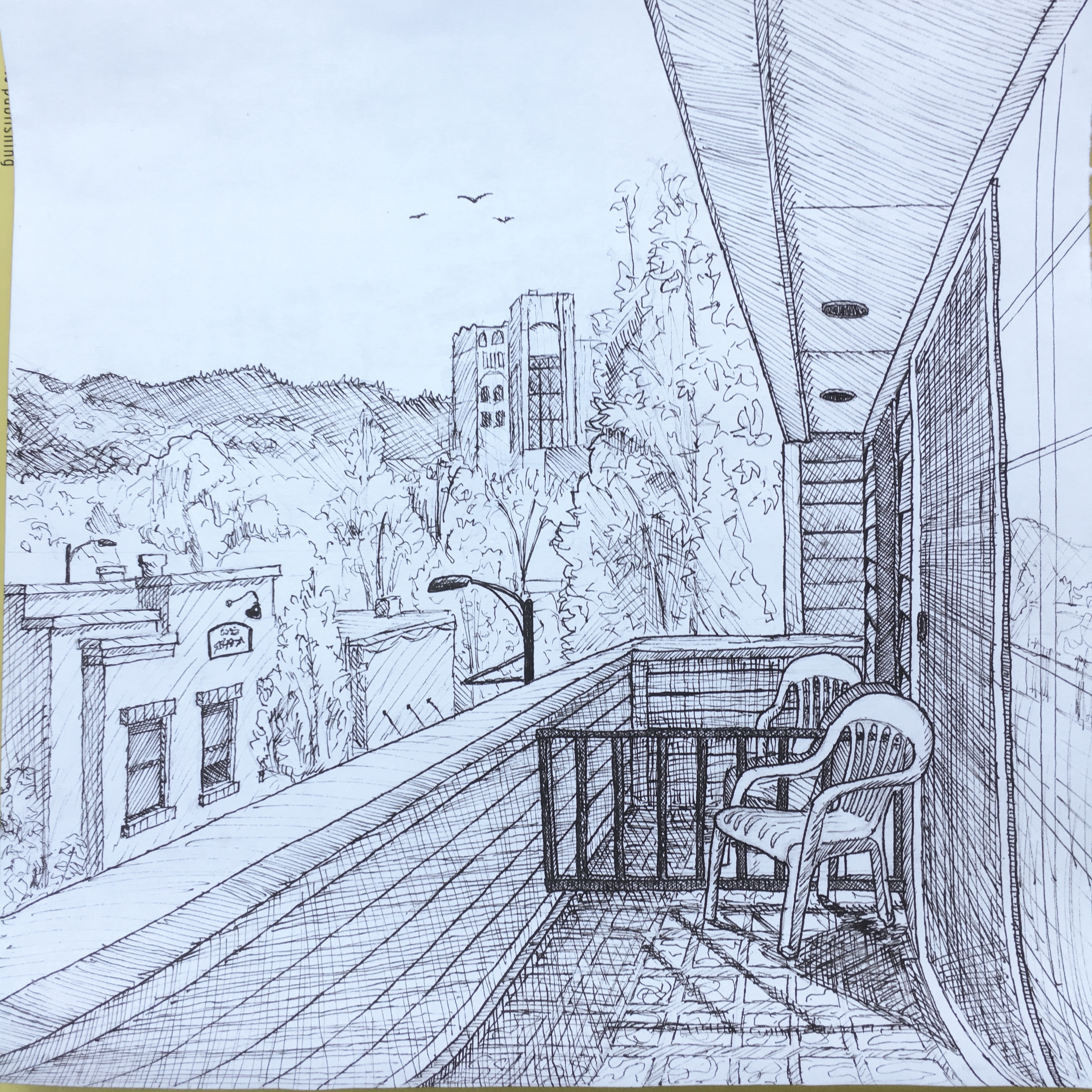 Balcony Sketch at Explore collection of Balcony Sketch