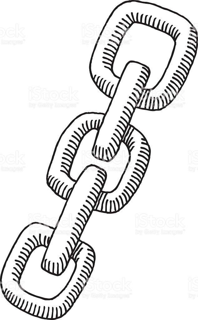 634x1024 Drawn Chain Sketch - Ball And Chain Sketch