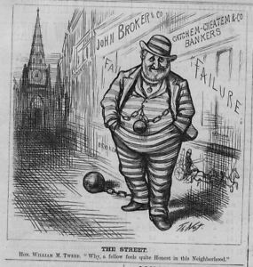 285x300 Boss William Tweed In Prison Uniform Ball And Chain Failed Bank - Ball And Chain Sketch