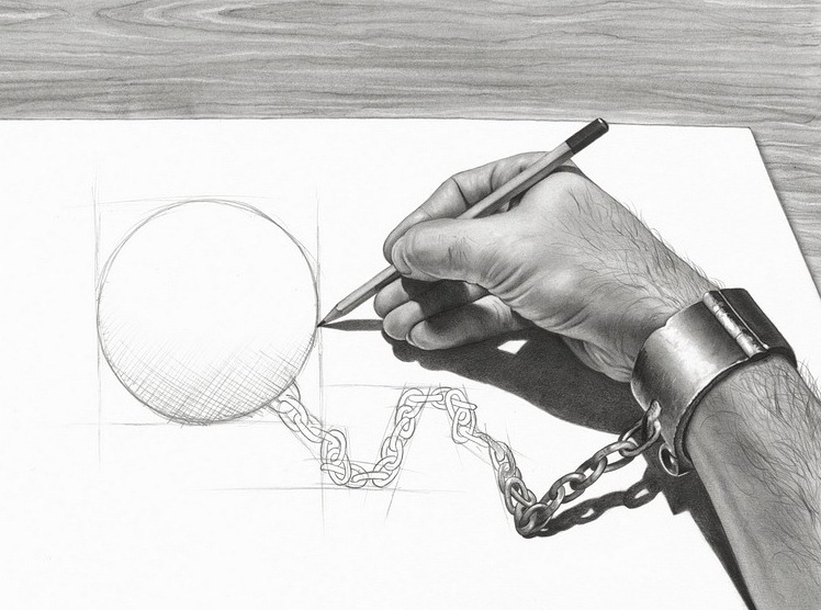 748x556 Henrik Moses - Ball And Chain Sketch