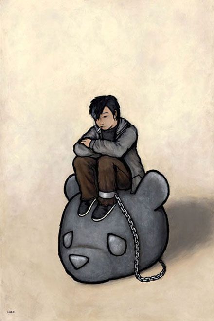 440x660 Luke Chueh - Ball And Chain Sketch