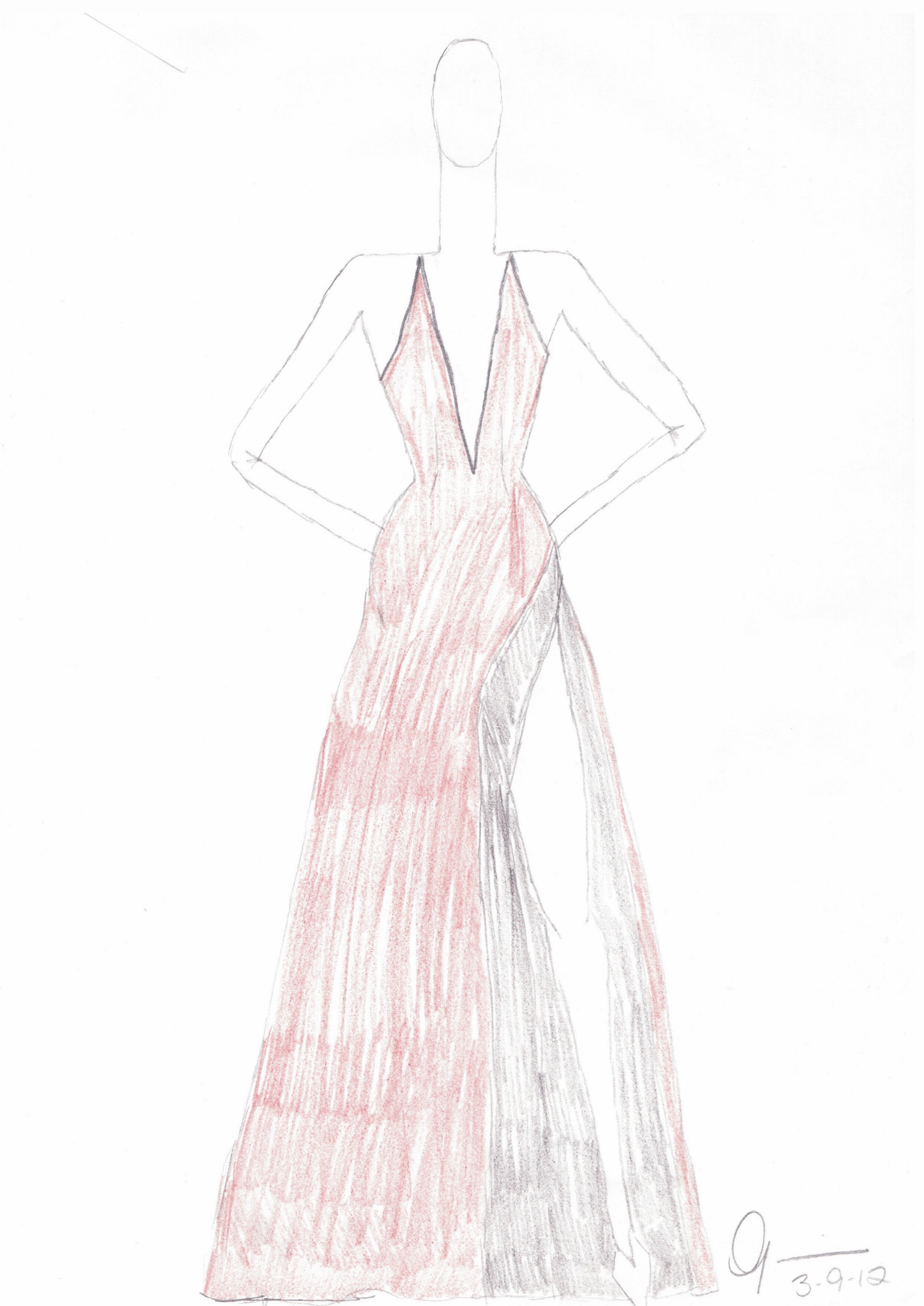 2479x3504 Evening Gown Sketches My Fashion Sash Life - Ball Gown Sketch