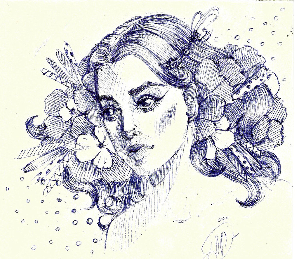 1024x887 Ballpen Sketch By Poplavskaya - Ball Pen Sketches