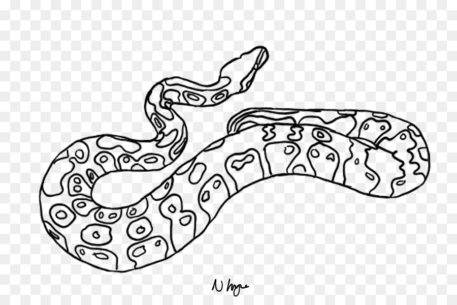 Ball Python Sketch at PaintingValley.com | Explore collection of Ball ...