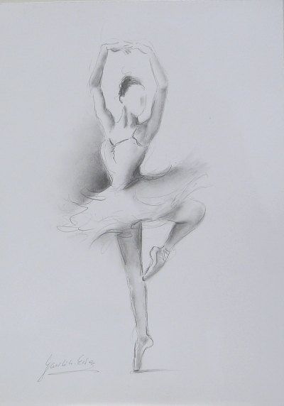 400x572 Drawn Ballerina Pencil Drawing 3252732 - Ballerina Pencil Sketch
