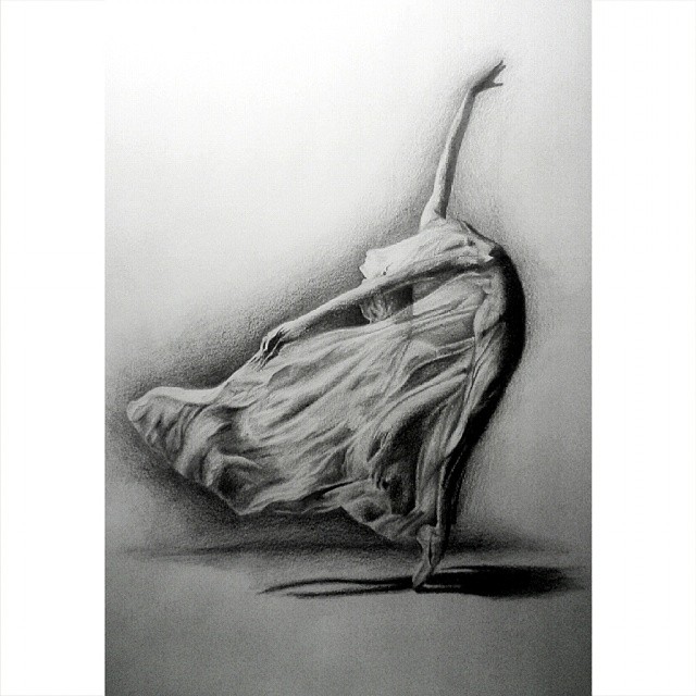640x640 Collection Of Pencil Drawing Of Dancer High Quality, Free - Ballerina Pencil Sketch
