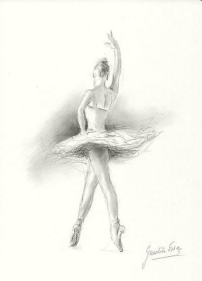 400x557 Images Of Ballerina Pencil Drawing - Ballerina Pencil Sketch