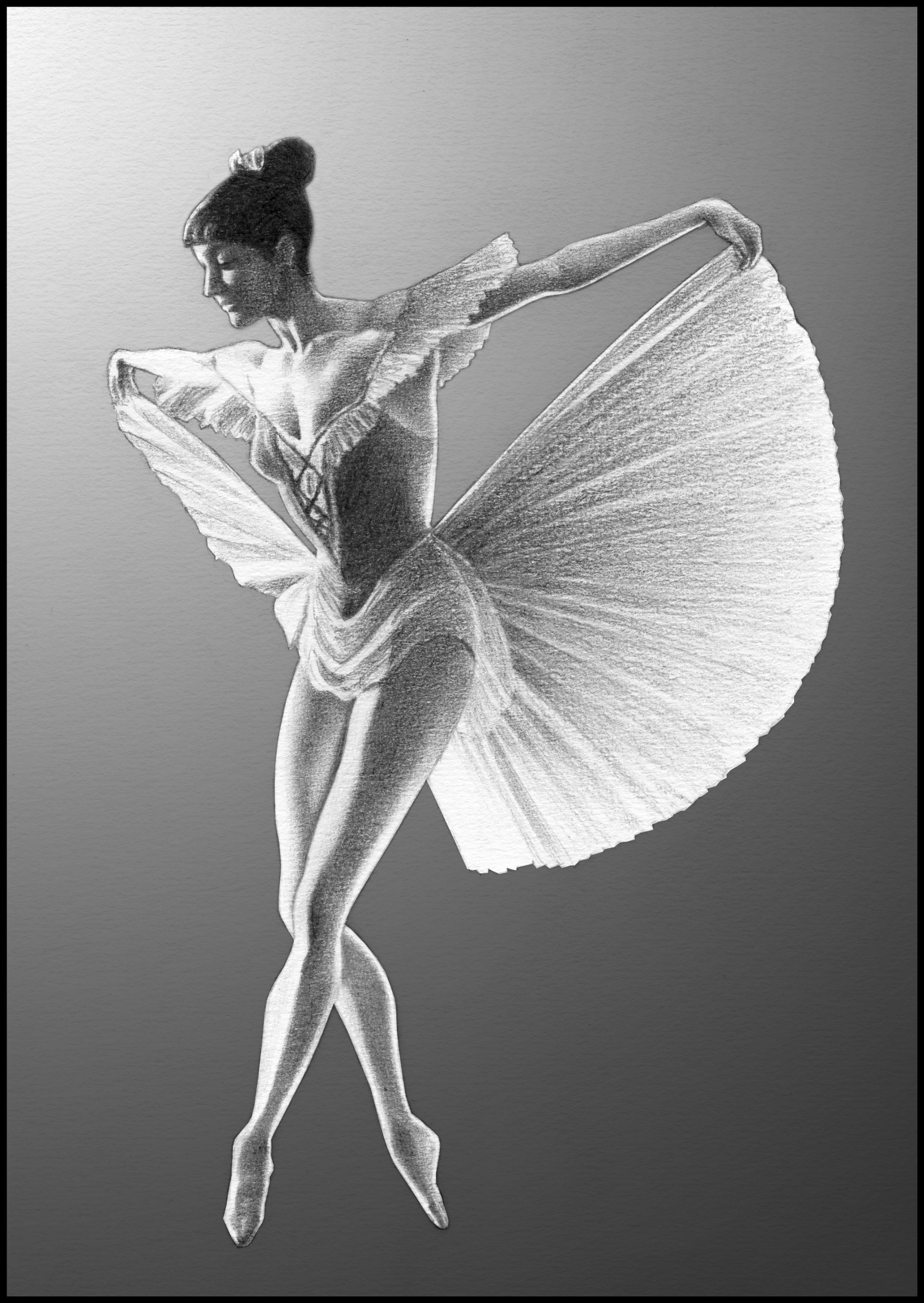1949x2748 Ballerina - Ballerina Pencil Sketch