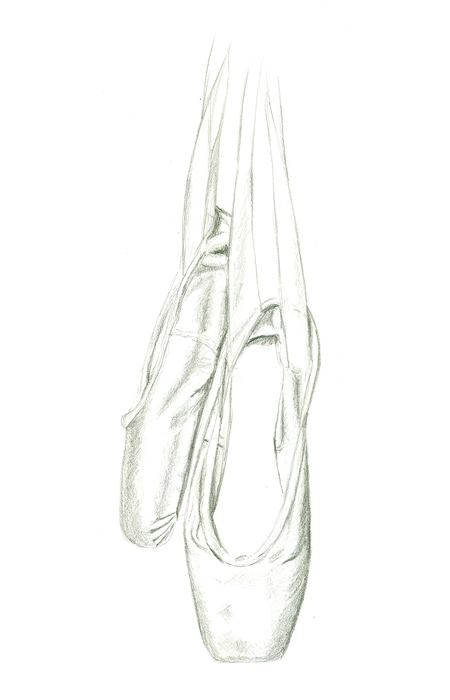 Ballerina Shoes Sketch at PaintingValley.com | Explore collection of