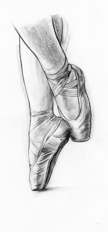 371x797 En La Cima Del Mundo. Dibujo Ballet Shoe, Drawings - Ballerina Shoes Sketch