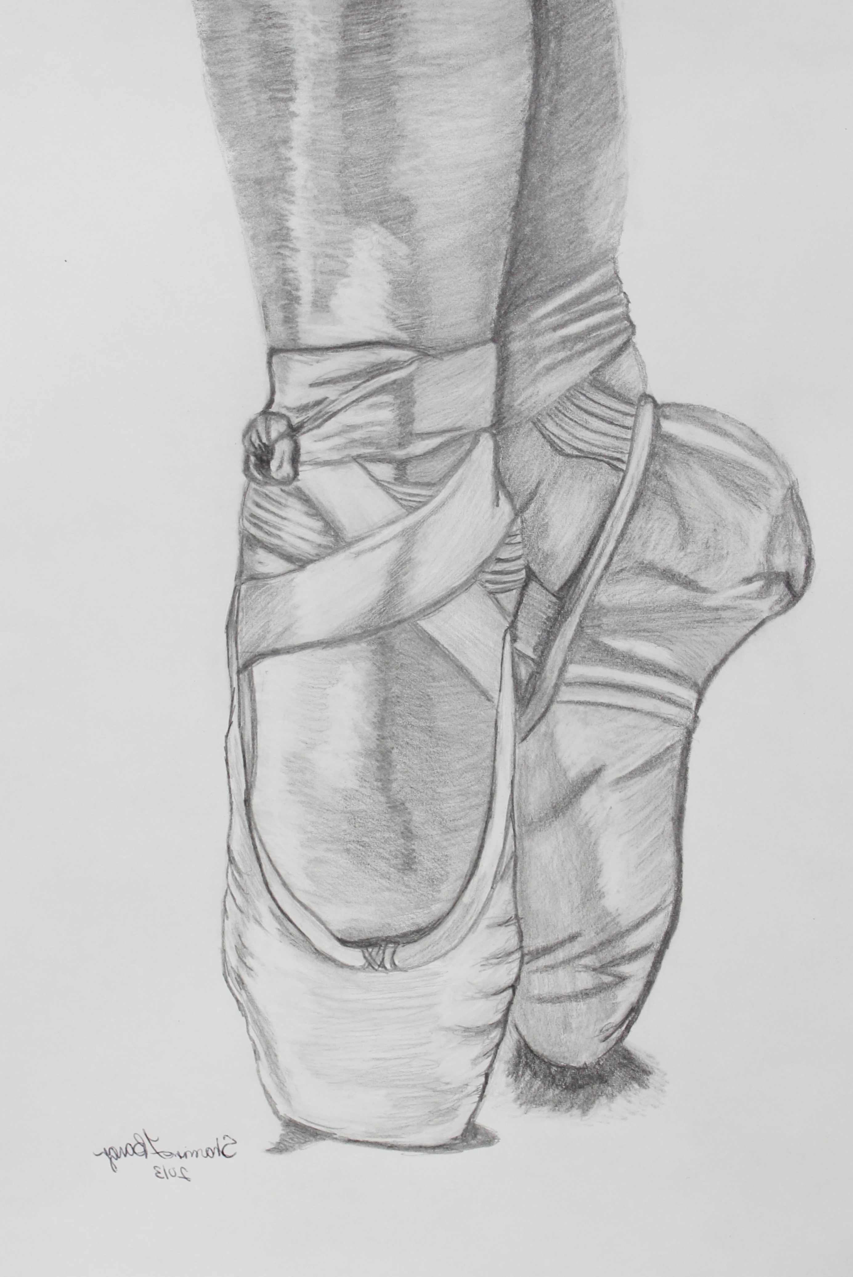 Ballerina Shoes Sketch at PaintingValley.com | Explore collection of