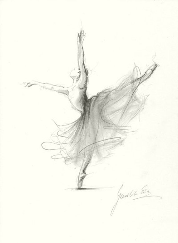 Ballerina Sketch at PaintingValley.com | Explore collection of ...