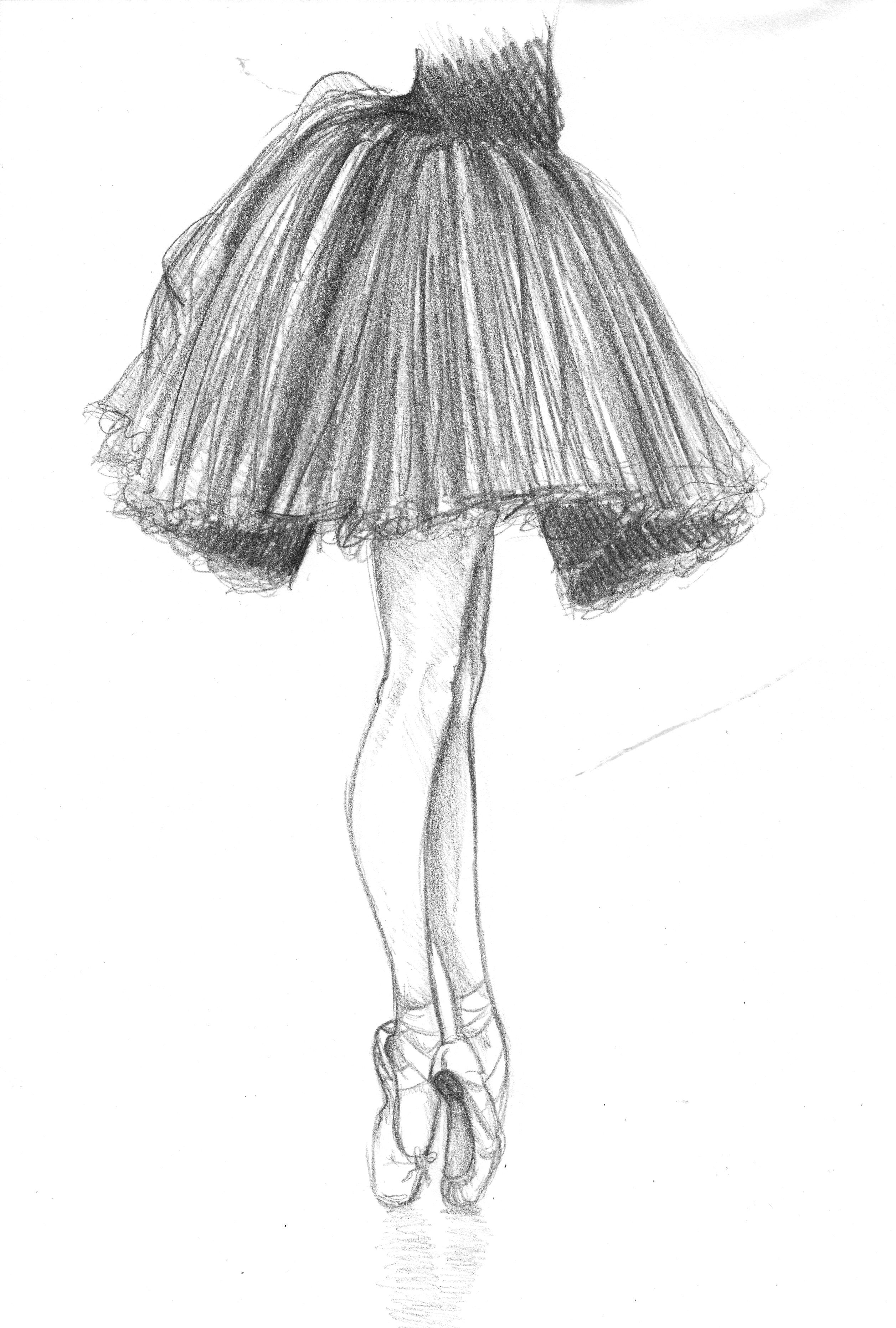 Девушка балерина рисунок карандашом
