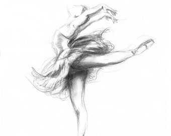 340x270 Ballerina Sketch Etsy - Ballerina Sketch Drawing