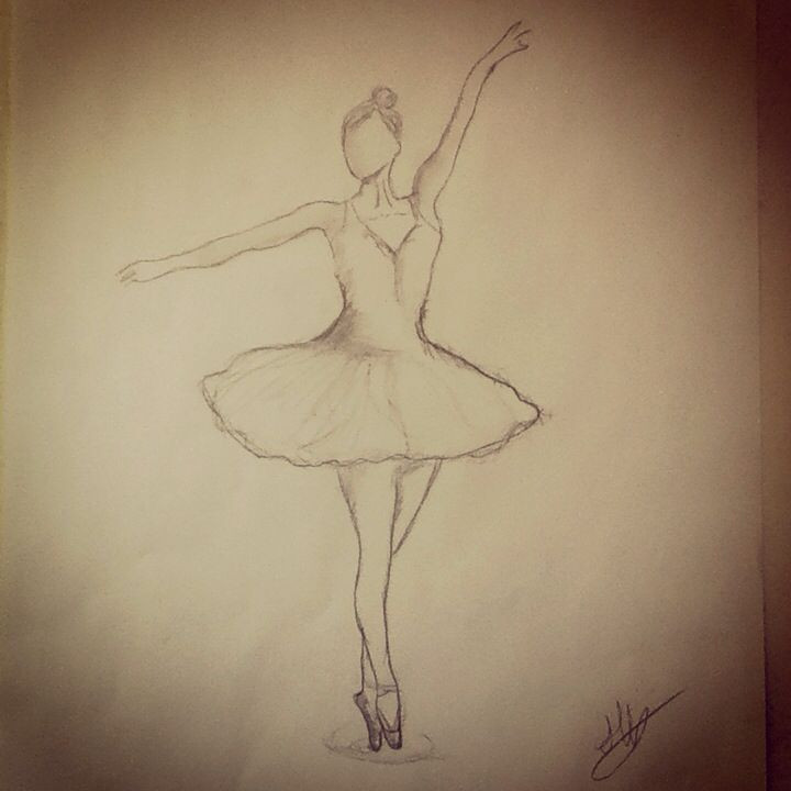 720x720 Ballerina Sketch Lovely Ballerina Easy Pencil Drawing Bits And Bo - Ballerina Sketch Easy
