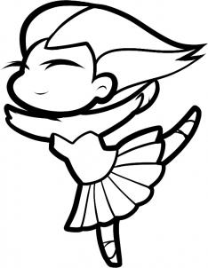 234x302 How To Draw How To Draw A Ballerina For Kids - Ballerina Sketch Easy