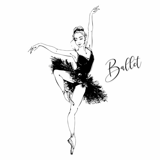 626x626 Ballet Vectors, Photos And Psd Files Free Download - Ballet Dancer Sketch