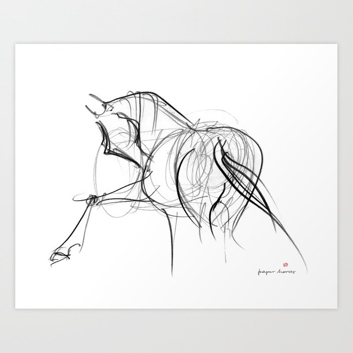 700x700 Horse (Ballet Dancer) Art Print By Paperhorses Society6 - Ballet Dancer Sketch