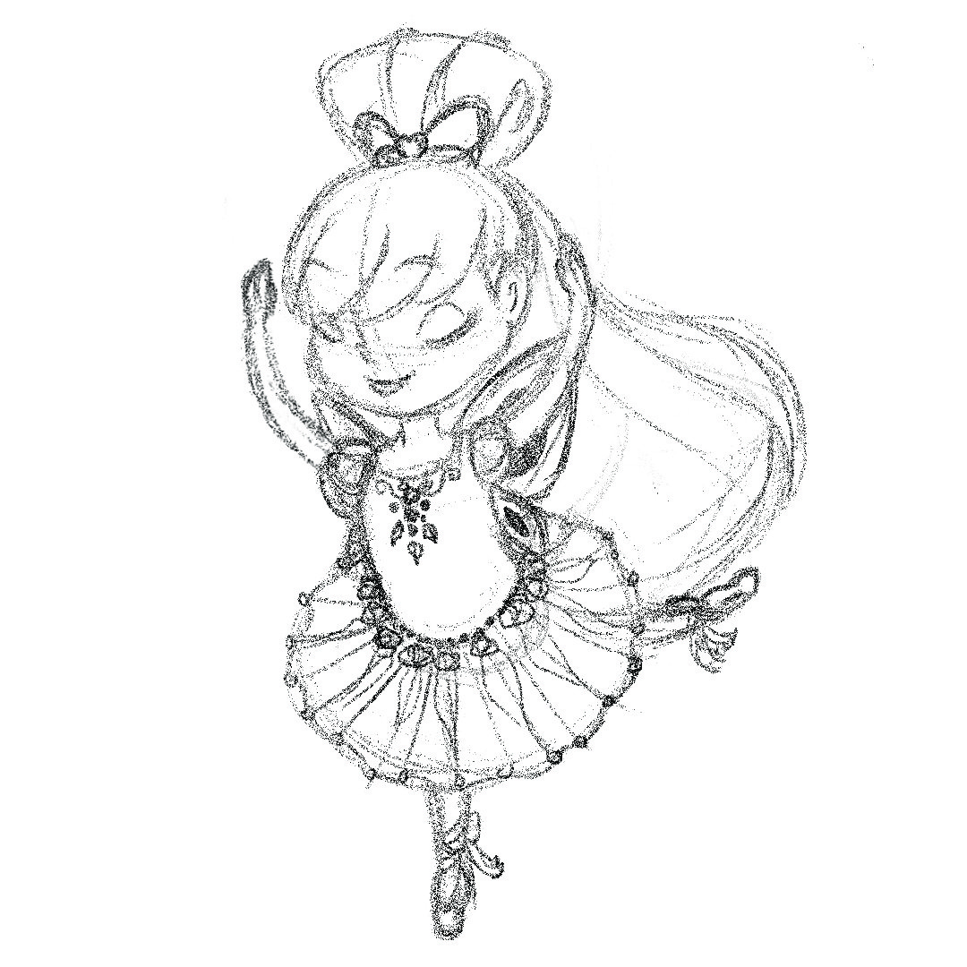 1080x1080 Bonnie Chang - Ballet Girl Sketch