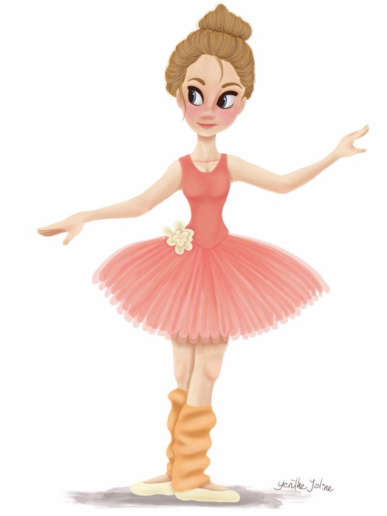 768x1024 Digital Ballet Girl Sketch. By Yenthe Joline. Milye Risunki - Ballet Girl Sketch