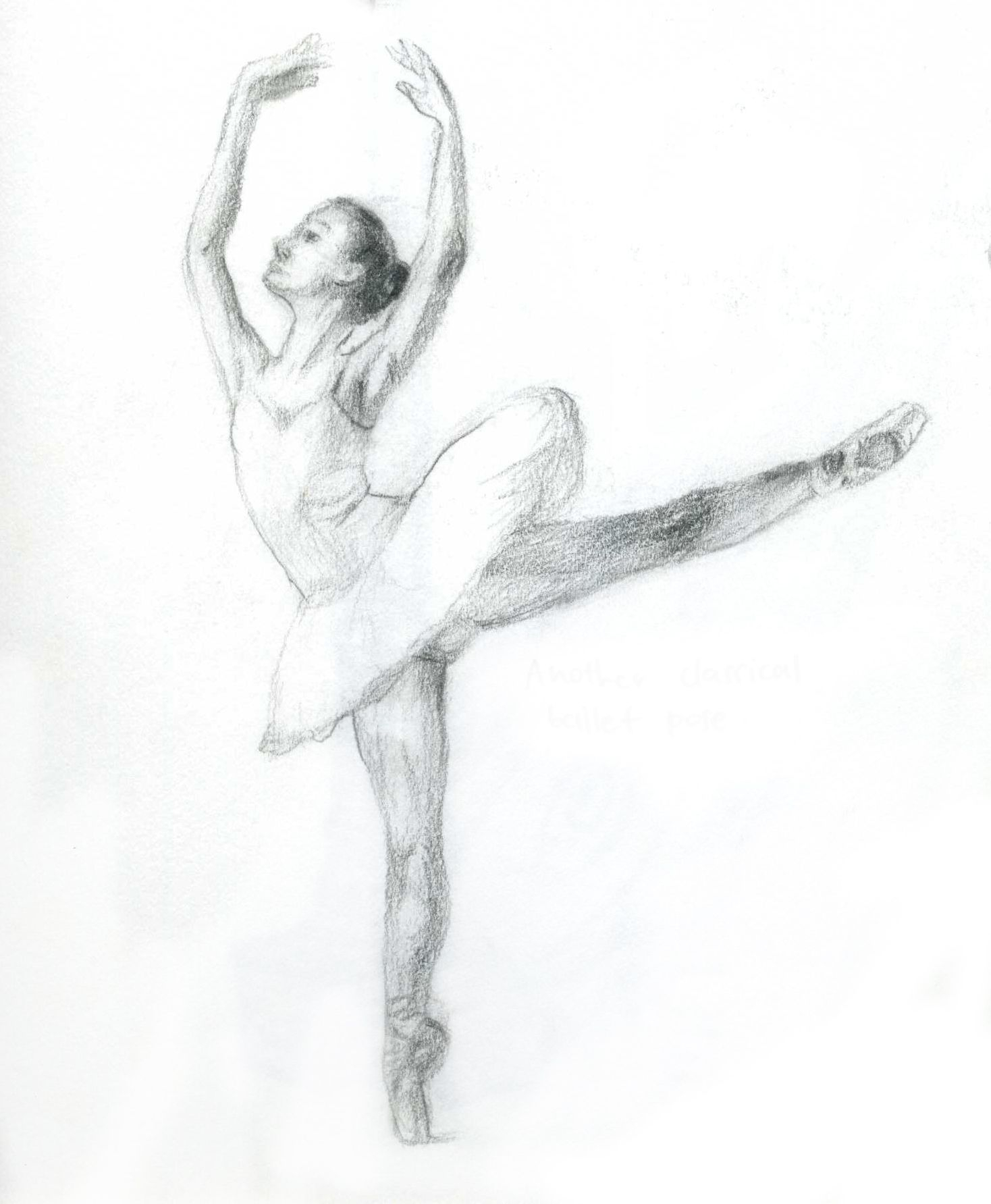 1468x1783 Girl Dance Pencil Ballerina Drawing Pictures - Ballet Girl Sketch