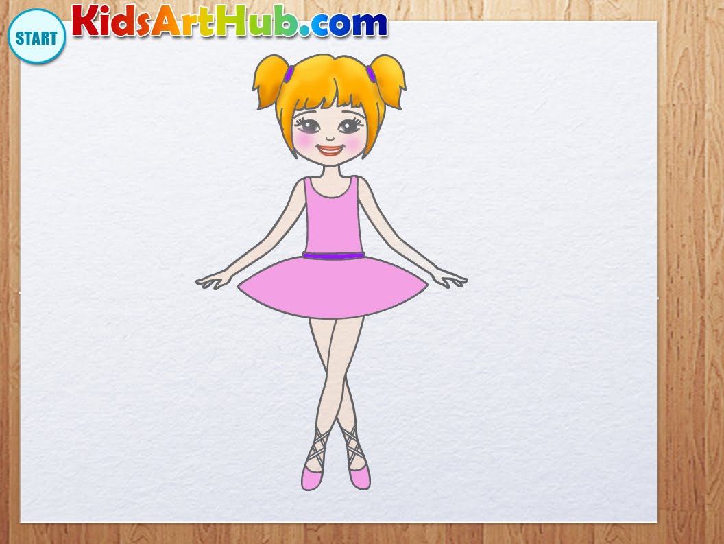 1056x793 How To Draw Ballet Dancer Girl - Ballet Girl Sketch