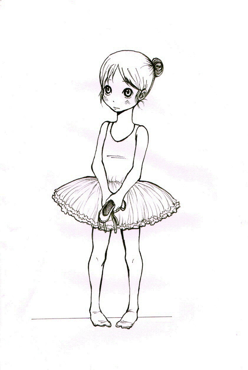 841x1252 Little Ballerina Girl By Jump Kaizoku - Ballet Girl Sketch