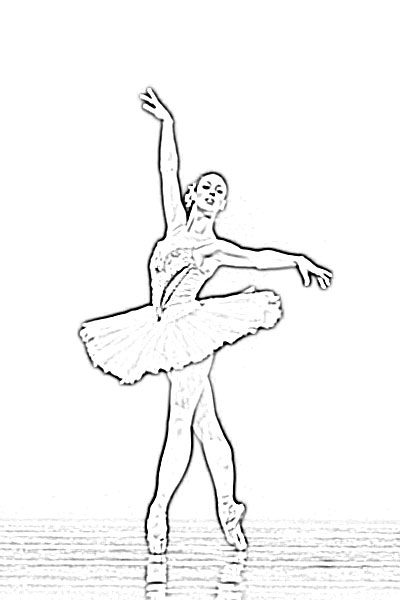 400x600 Ballet Dancer Girl Sketch - Ballet Girl Sketch