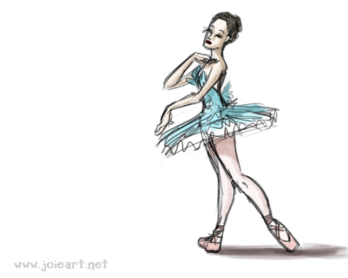 500x400 Ballerina Sketch Some Required - Ballet Sketch