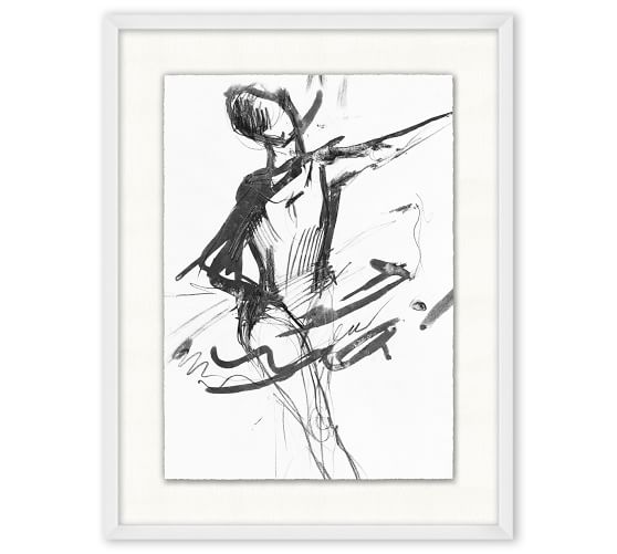558x501 Ballet Dancer Sketch Paper Print Pottery Barn - Ballet Sketch