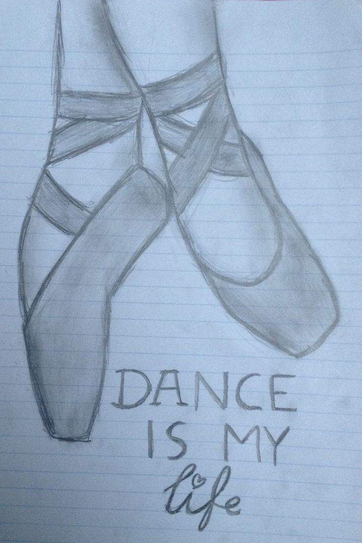 736x1104 Collection Of Ballet Drawing Ideas High Quality, Free - Ballet Slippers Sketch