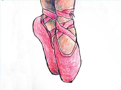 400x300 How To Draw Ballet Shoes (With Pictures) Ehow - Ballet Slippers Sketch