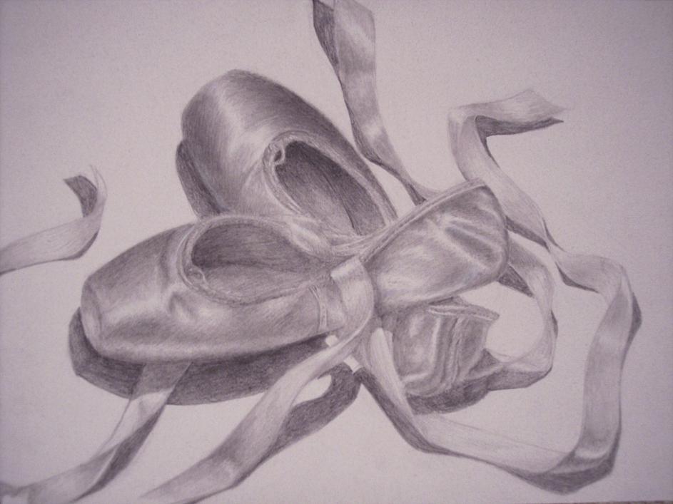 943x707 Illinois Ballet School The Difference Between Ballet And Pointe - Ballet Slippers Sketch